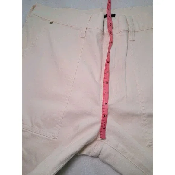 J.Crew Camp Pocket Wide Leg Jean Ecru Wash High Rise CH917 $128 Size 31 NWT - Picture 10 of 12